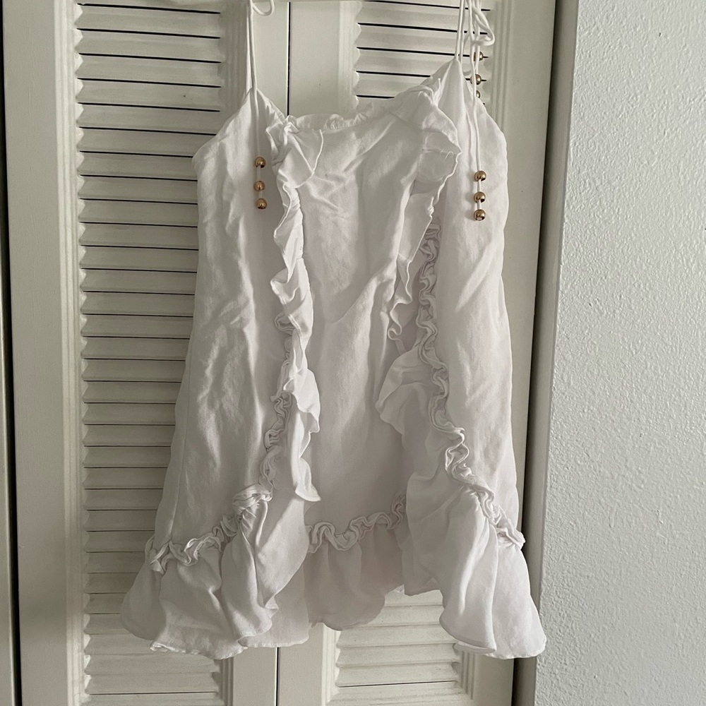 Sabo Skirt White Tie Strap Dress